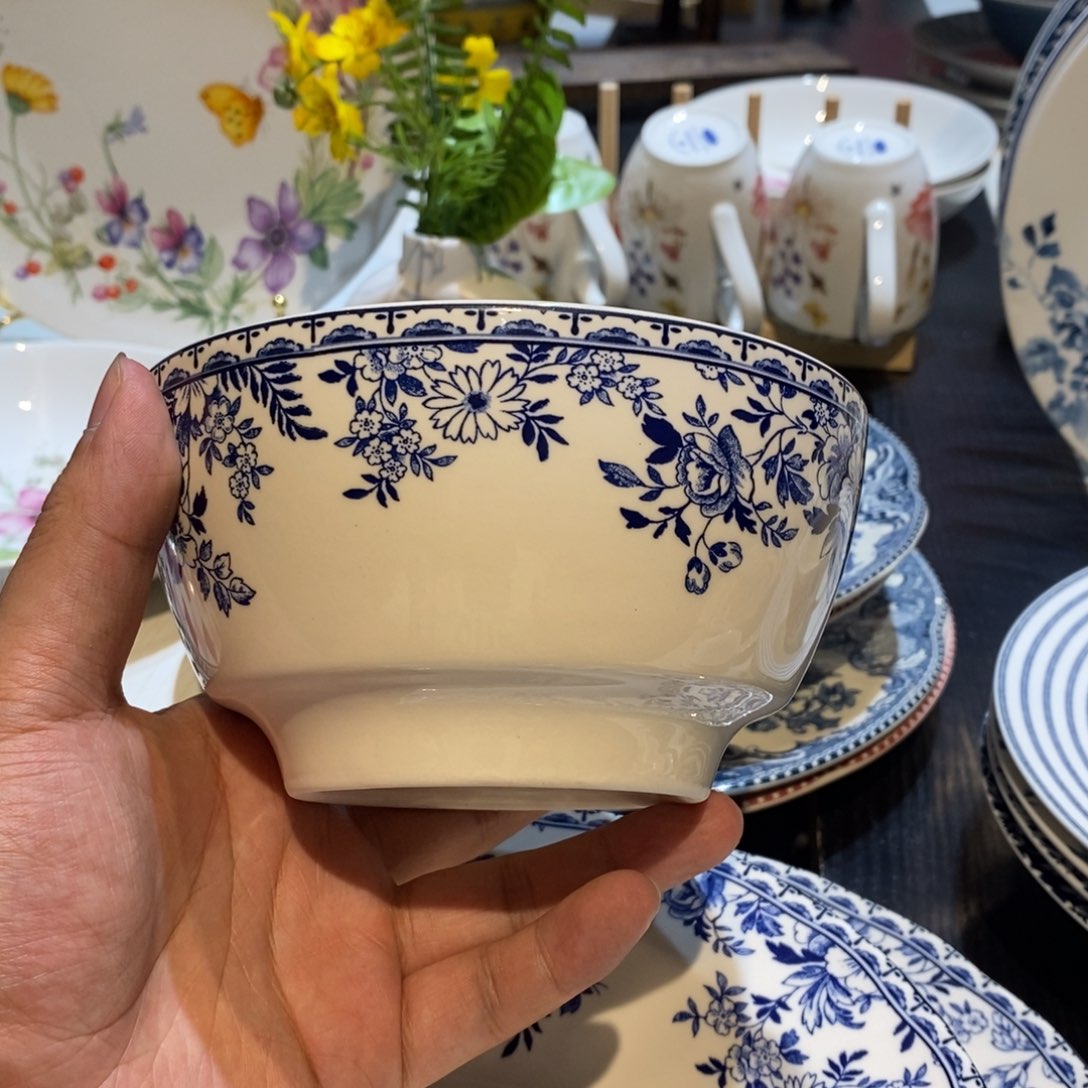 瓷青花5.5面碗两个