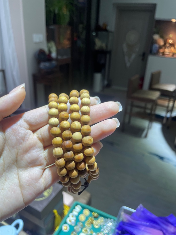 崖柏手串男女同款多圈手持盘玩手串