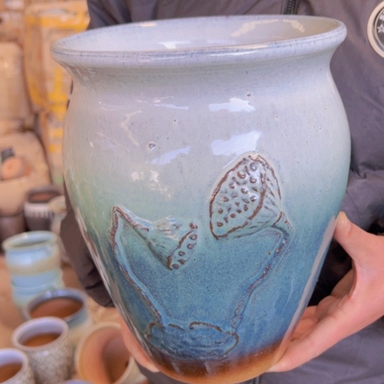 紫砂花盆高27口20————-