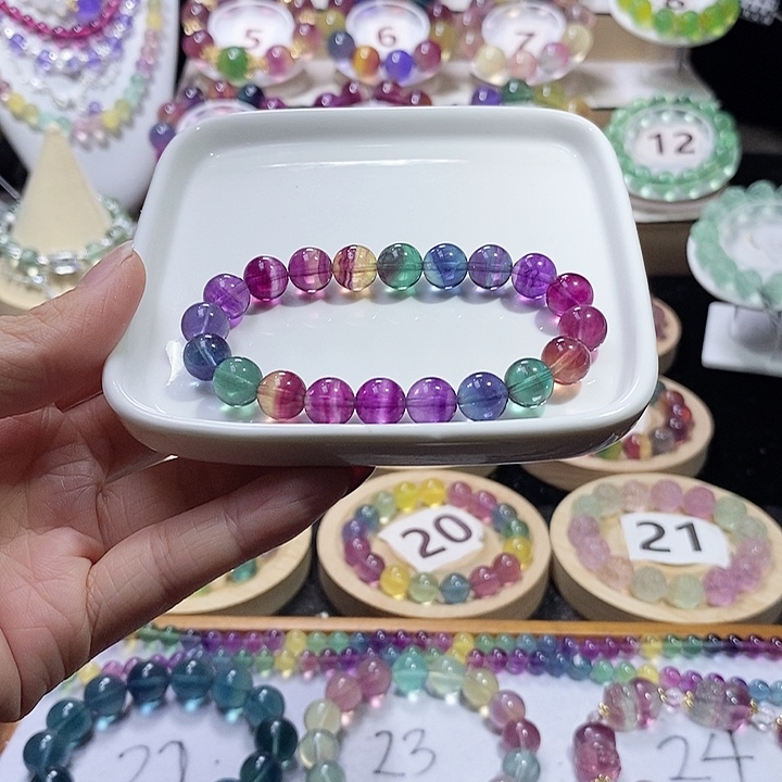 手链未镶嵌萤石彩虹西瓜9加