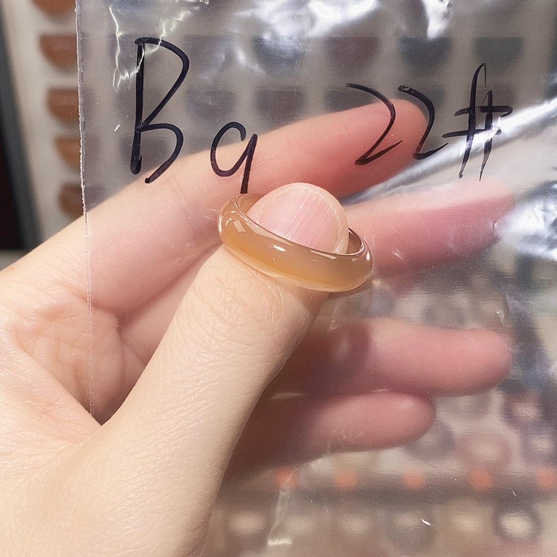 玛瑙/玉髓未镶嵌戒指港22码微瑕不退换