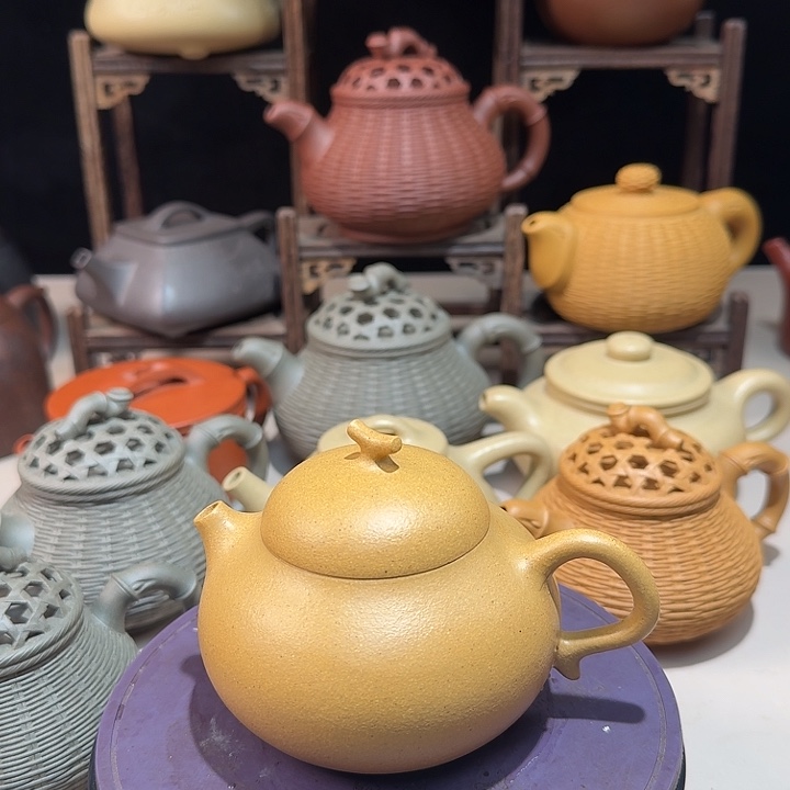 财***收茶壶紫砂原矿黄段爪趣