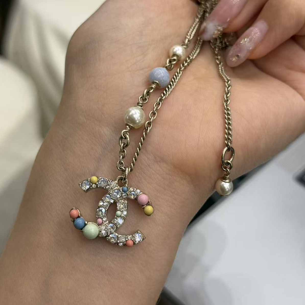 95新 Chanel/香奈儿 包展 | Chanel彩豆双c项链