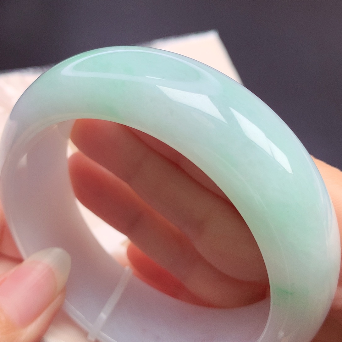 翡翠未镶嵌手镯59.3圈口