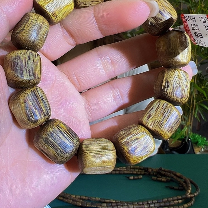 沉香手串老料树心油单圈多样发一白棋