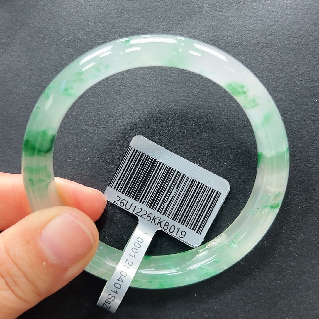 石英质玉（非洲翠）未镶嵌手镯唐唐53.3