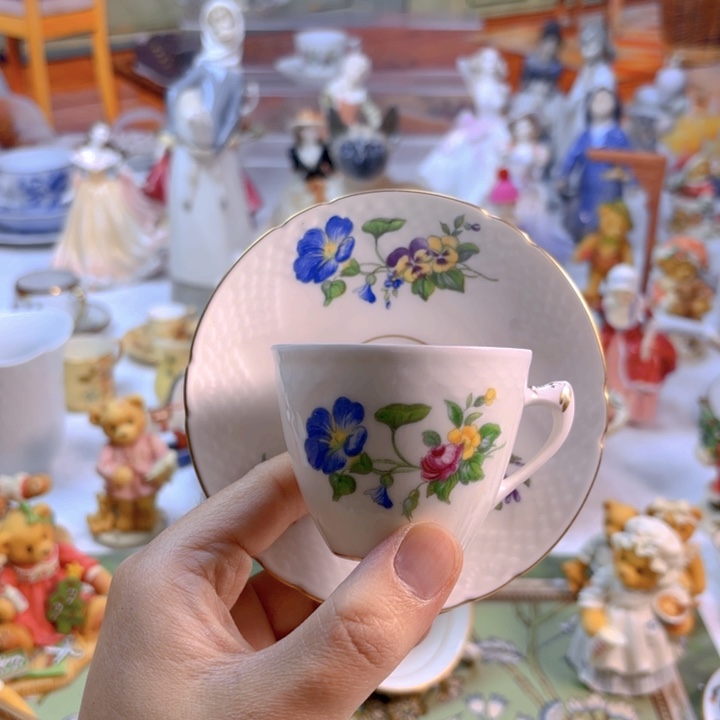 摆件欧洲中古瓷器好看冲鸭！