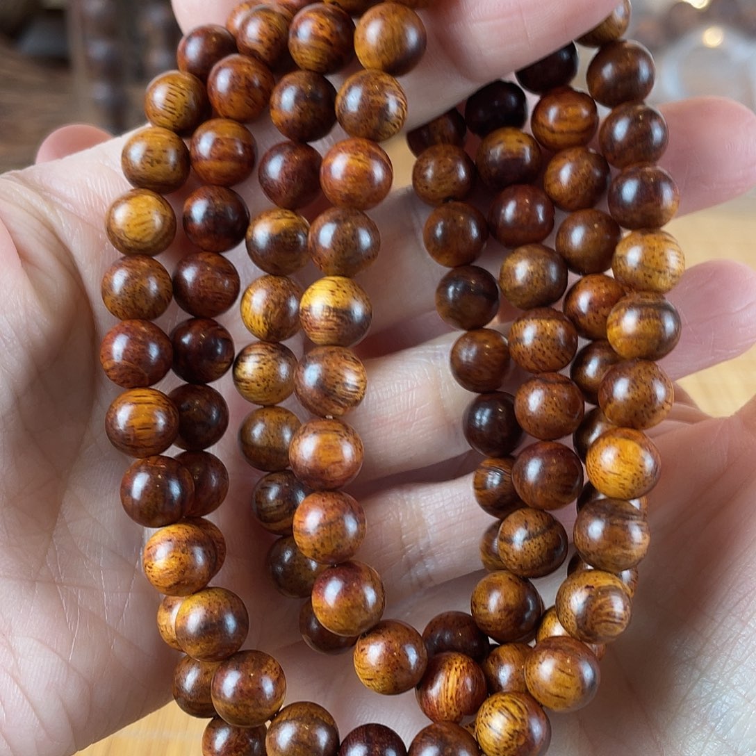 黄花梨/降香黄檀手串/手链08/108海南花梨瘤疤