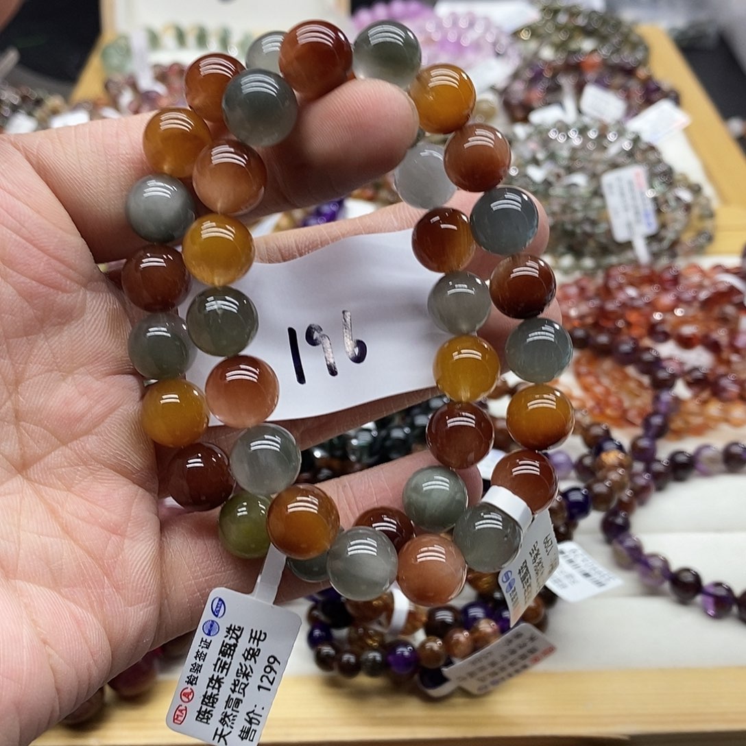 水晶手链未镶嵌多样性发货发一条