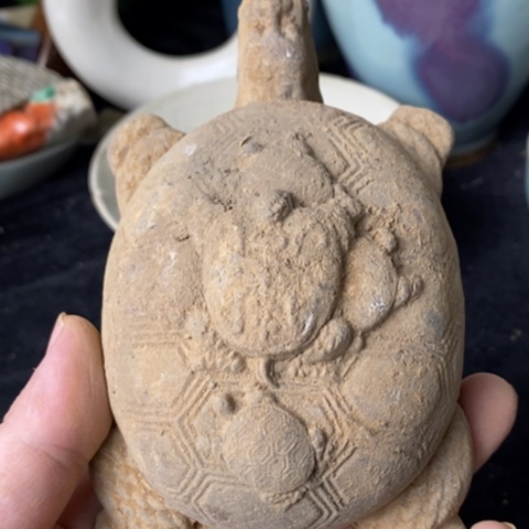 炉黑陶龟形砚台全品