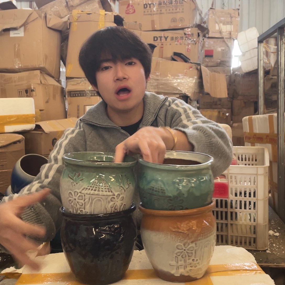 红陶宜兴紫砂花盆