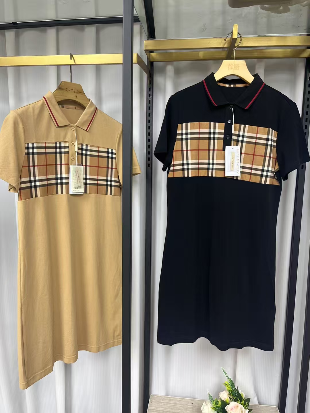 春季夏季连衣裙见详情潮流拼接春夏A字裙休闲polo翻领轻奢