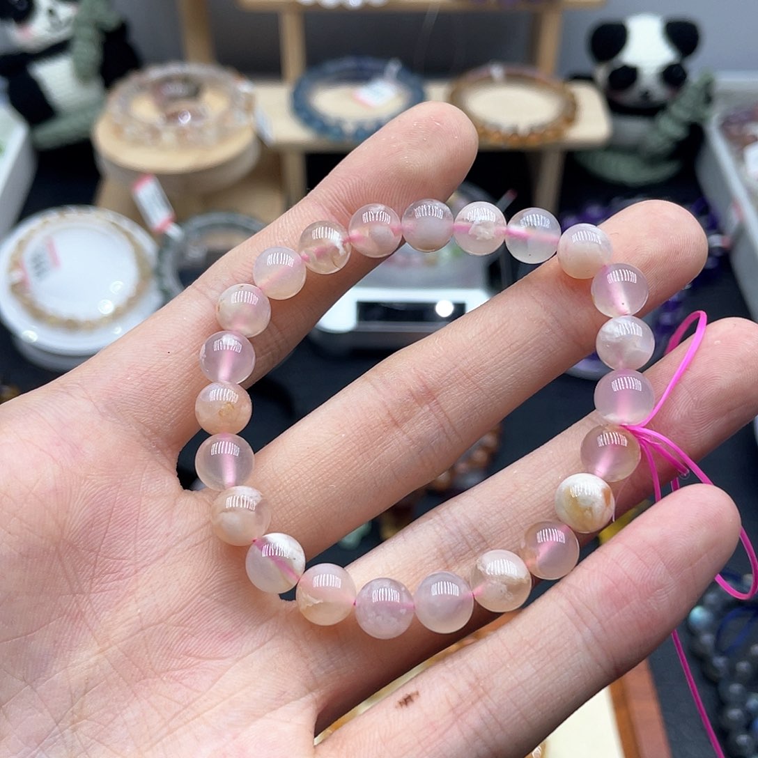 水晶手链未镶嵌樱花玛瑙