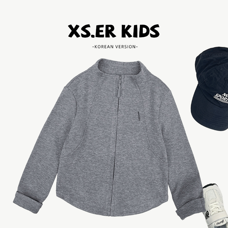 【小首尔】【高智运动风】秋季男女童韩版简约拉链运动风外套HBB7912