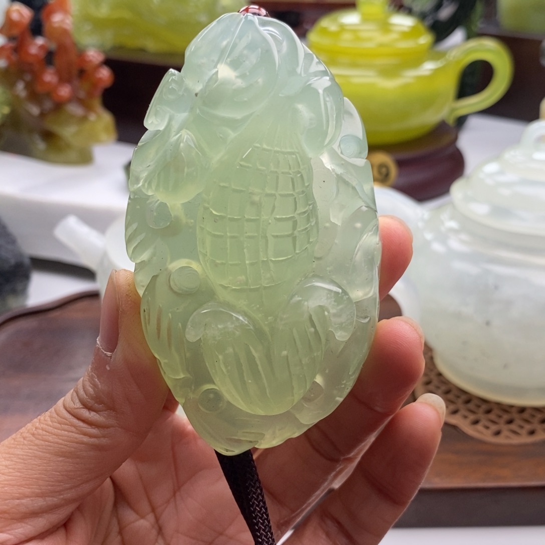 岫玉未镶嵌四大名玉手把件