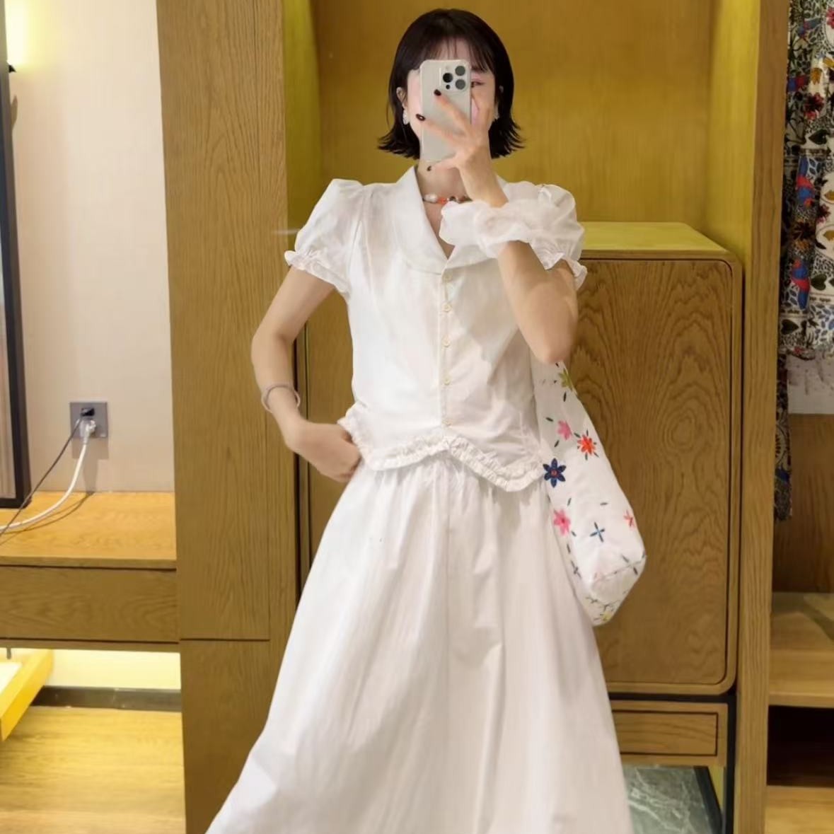 2025-1008衬衫韩版女装衬衫圆领衬衫纯色时尚外搭薄款夏季韩版