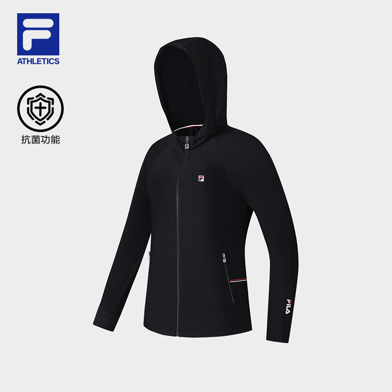 【高弹速干运动外套】Fila/斐乐女春夏针织连帽上衣A11W523501F