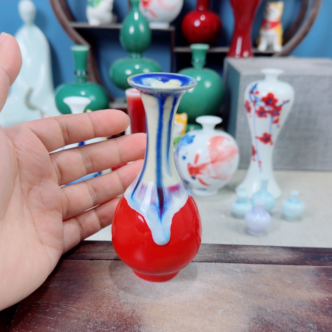 陶瓷手工小花器摆件
