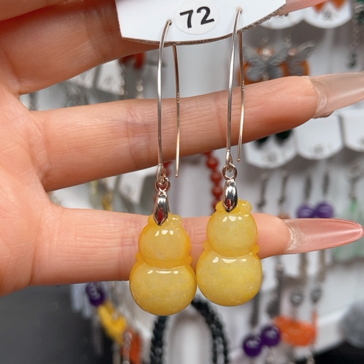 【闪购商品】翡翠耳饰银S925镶嵌优化