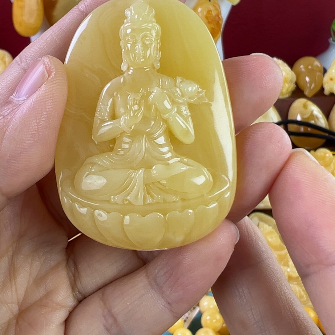 未镶嵌吊坠(不含链)蜜蜡陪****