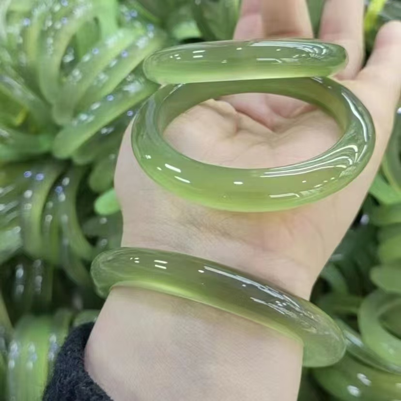 【牛总福利】纯天然玉石未镶嵌多样性发其一井中王手镯+鱼牌 104