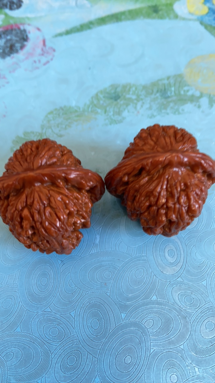 四座楼小精对35.5尺寸文玩核桃小把件