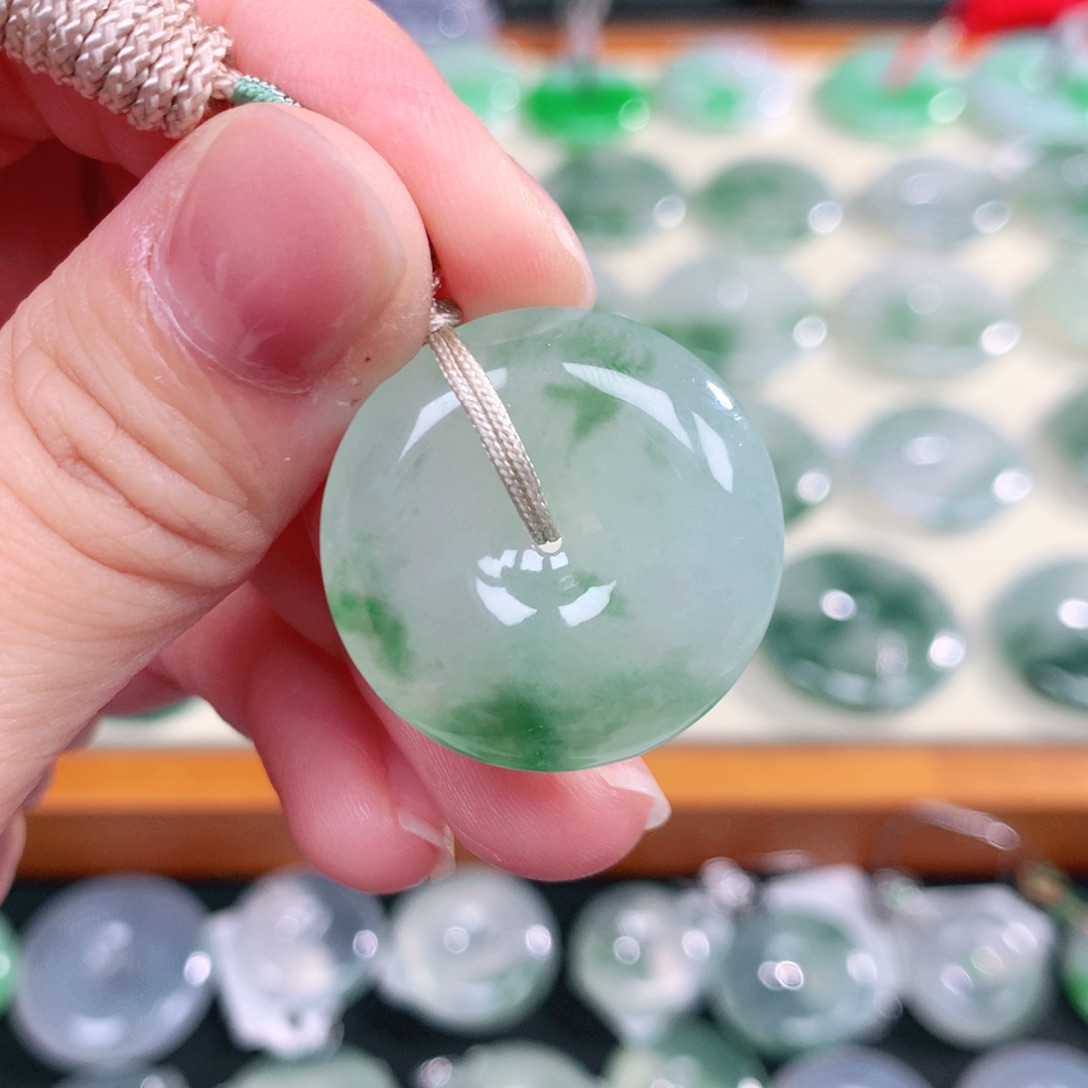 翡翠未镶嵌颈饰天然缅甸翡翠a货25.6/6.1