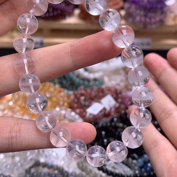 未镶嵌手串水晶9.0一线天白幽灵