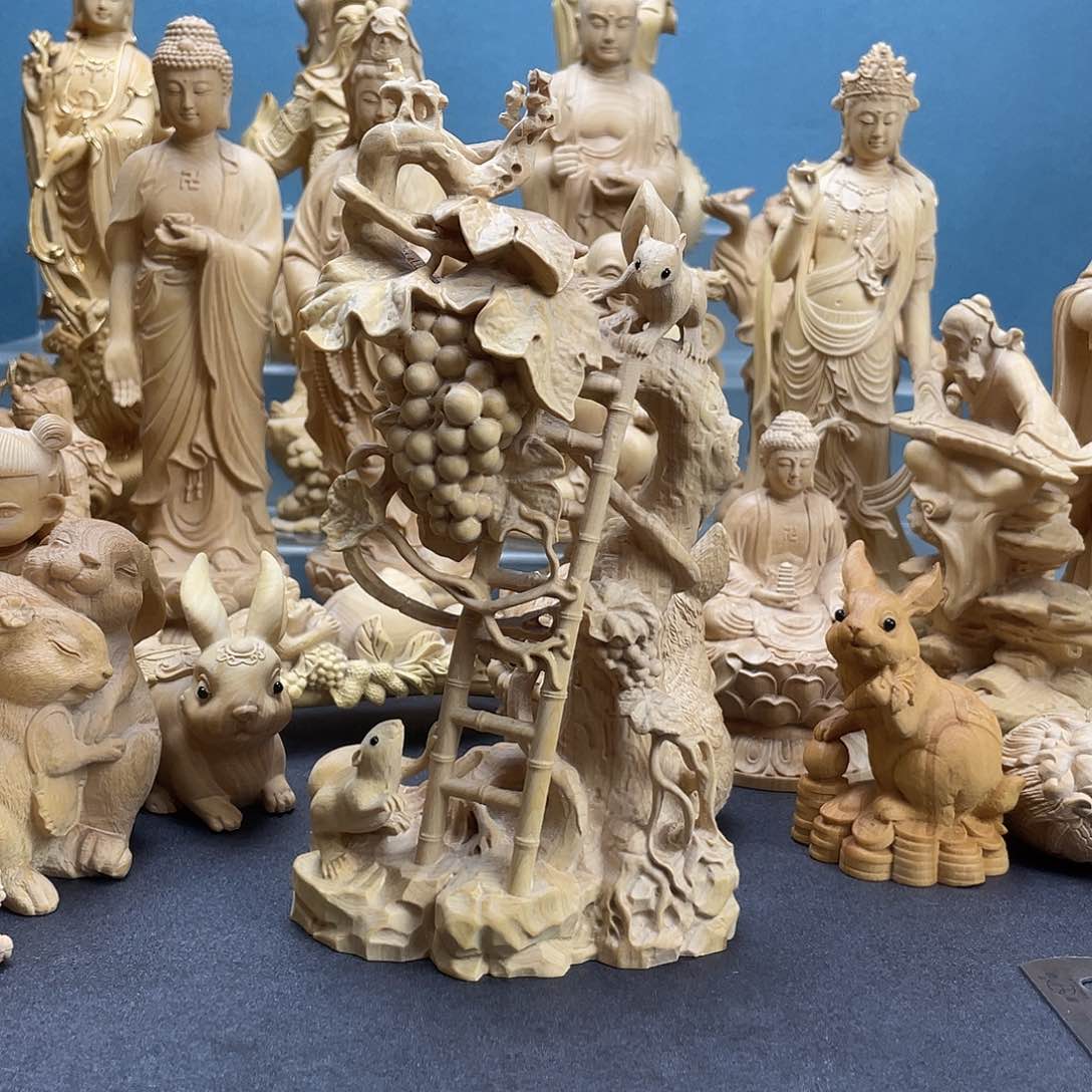 黄杨木硕果累累摆件小叶黄杨木