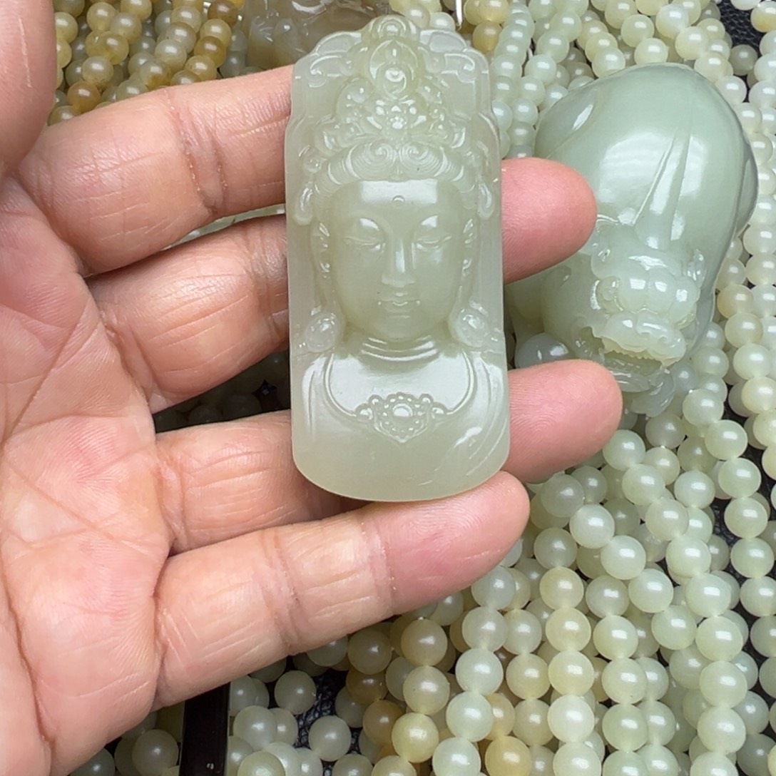 和田玉（糖玉）未镶嵌吊坠(不含链)