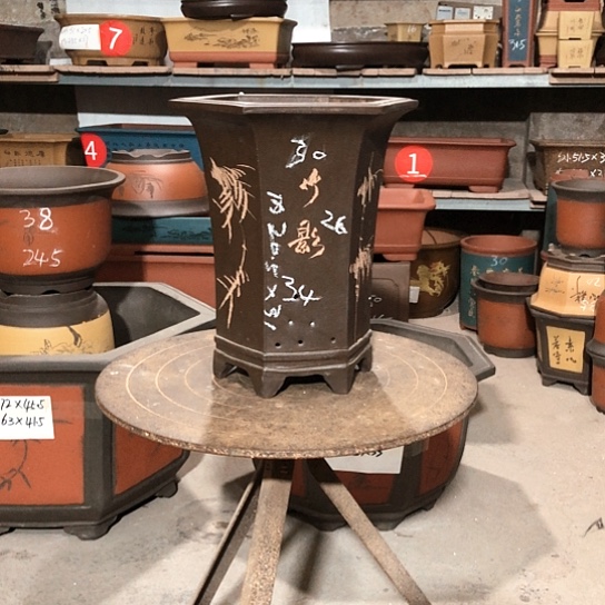 紫砂紫砂花盆包邮