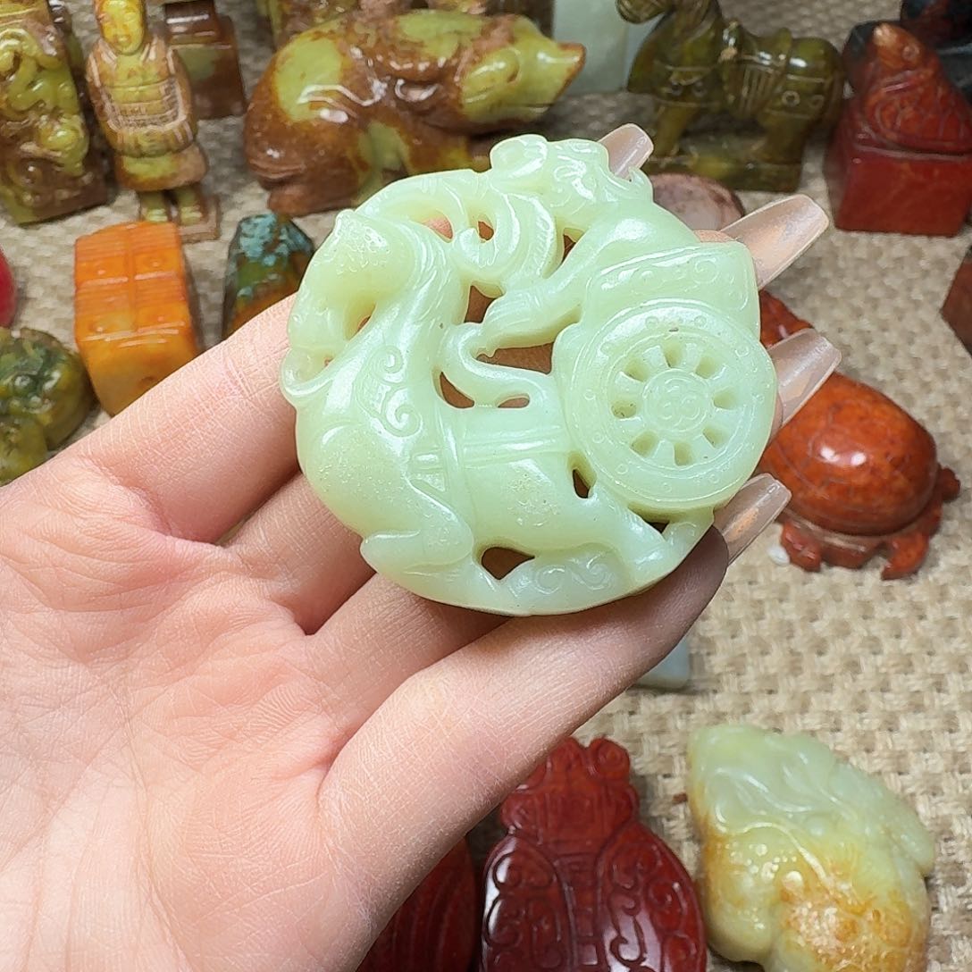 白玉菩提吊坠挂件