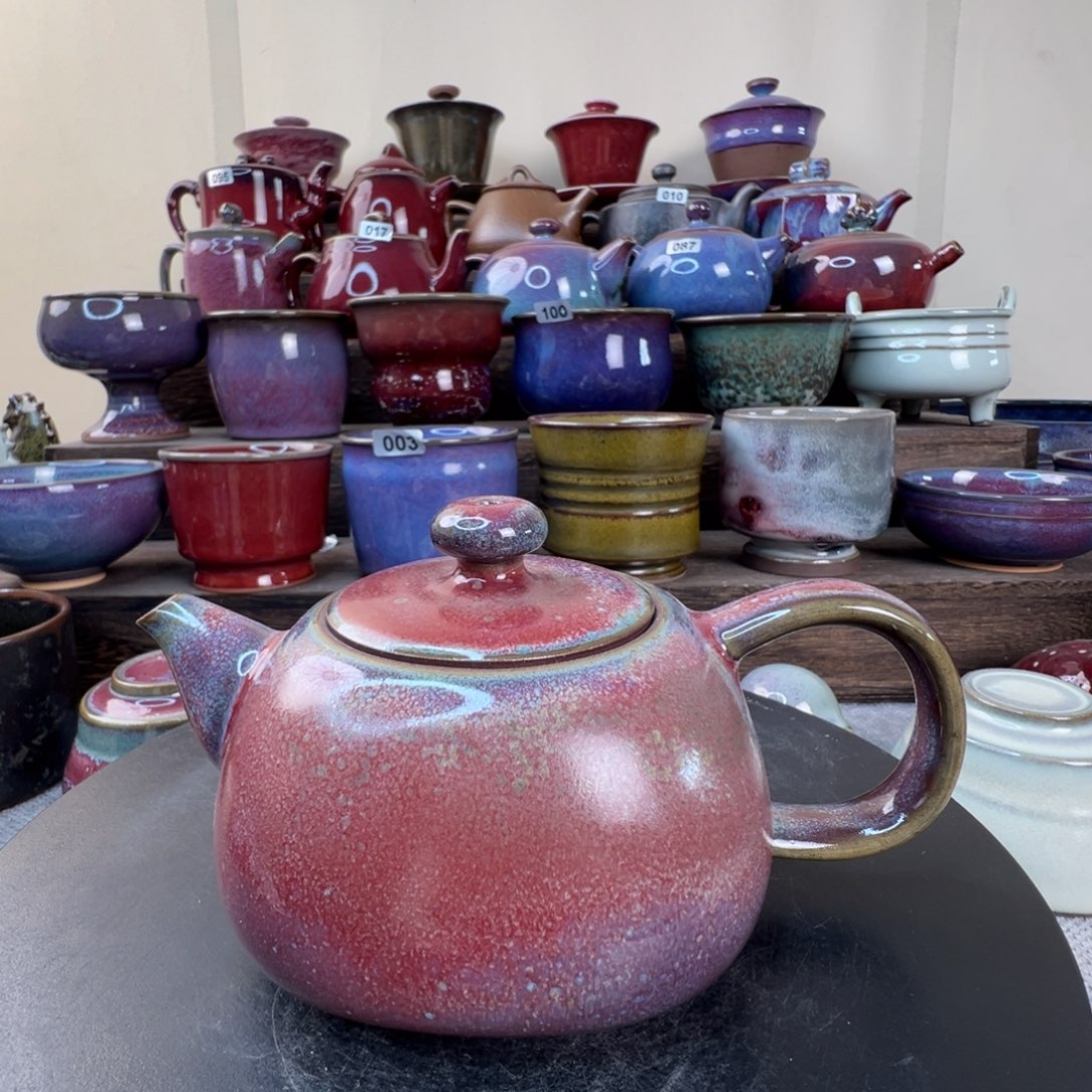 炉钧福利特价微瑕炉钧中原壶一把满容210ml