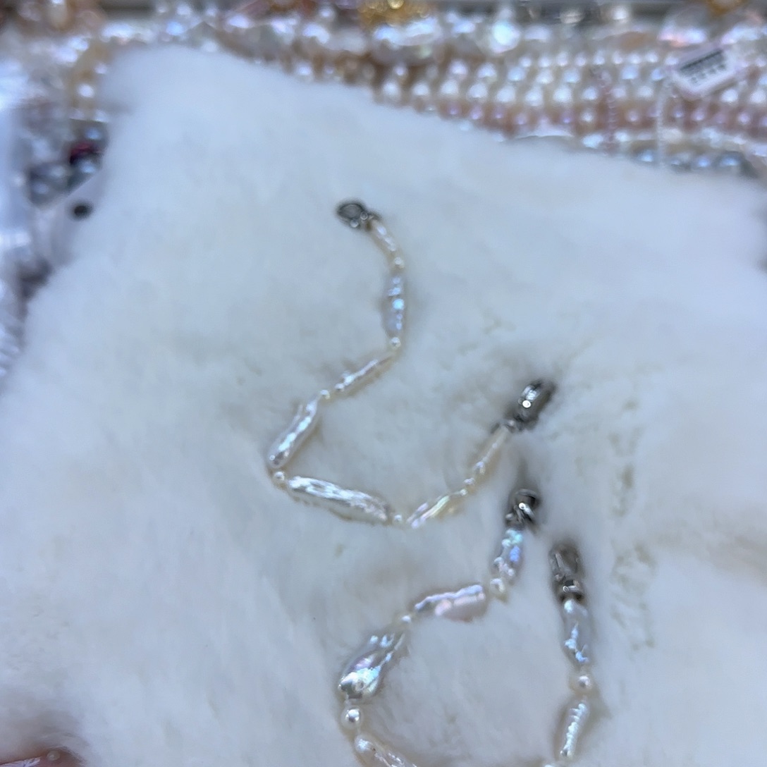 银S925镶嵌项链定制537淡水珍珠