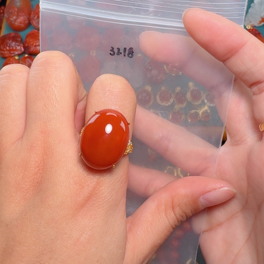 南红玛瑙南红银S925镶嵌