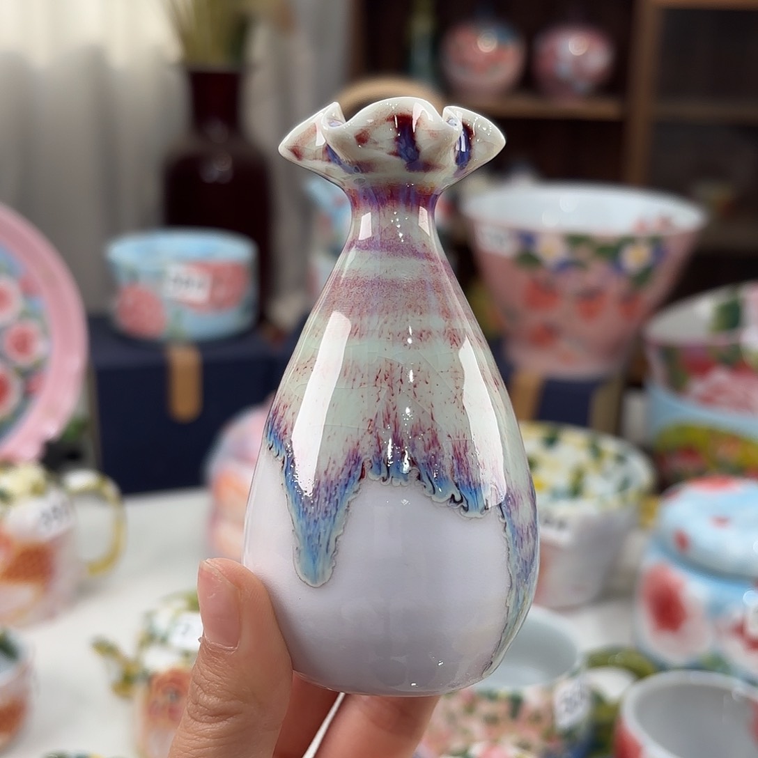瓷片景德镇手绘高温釉下彩陶瓷茶具
