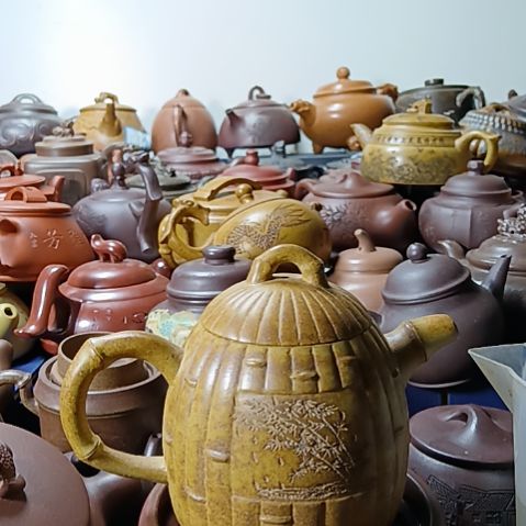 茶壶段泥宜兴原矿段泥柴烧手工350cc秦权紫砂壶