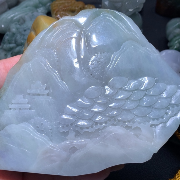 翡翠未镶嵌颈饰保真天然A货翡翠