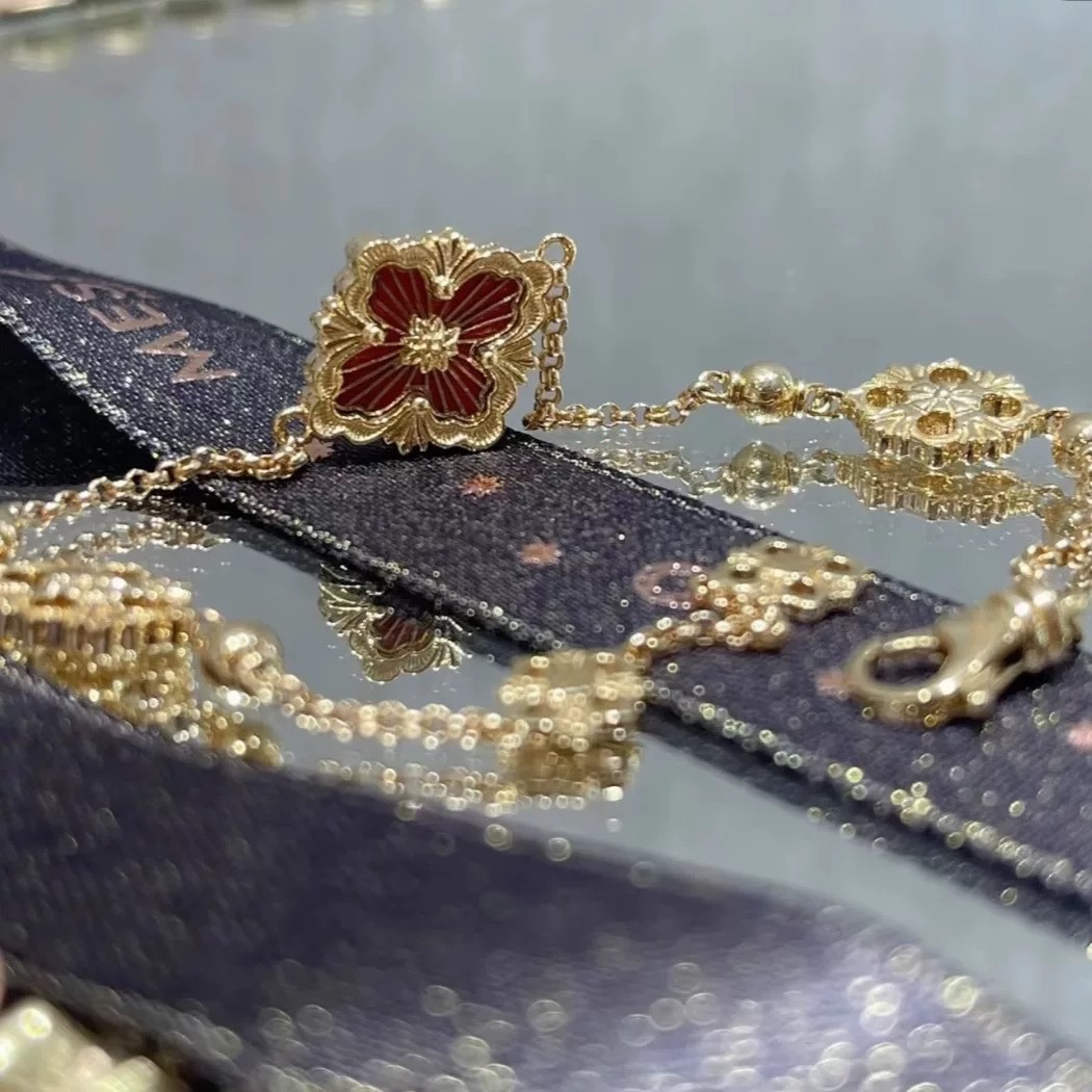 99新  珊珊 布契拉提 Opera 歌剧院系列 红珐琅 18K金 手链