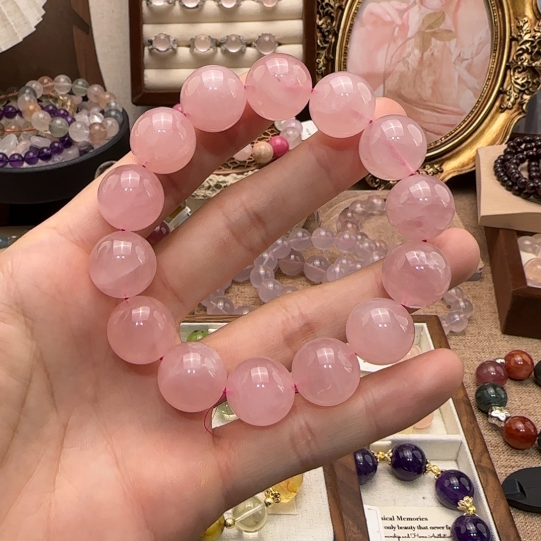 烟晶手链未镶嵌粉水