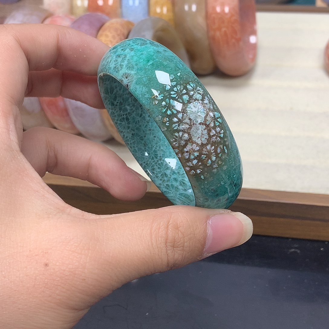 未镶嵌手串硅化珊瑚（珊瑚玉）026