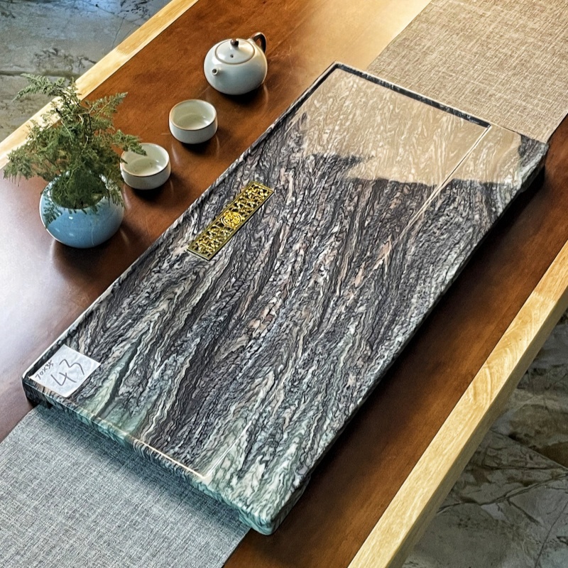 山水意境（70*35）天然奢石茶盘 （1380优惠联系客服）