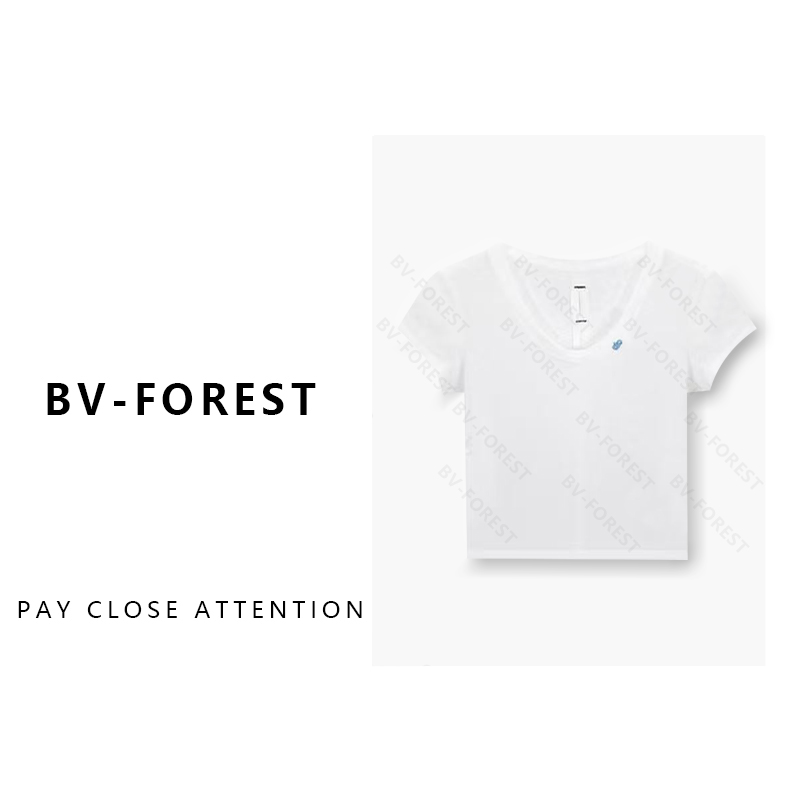 BV-FOREST“U领设计款”夏季流行薄款天丝冰感休闲短袖T恤BV-T0353