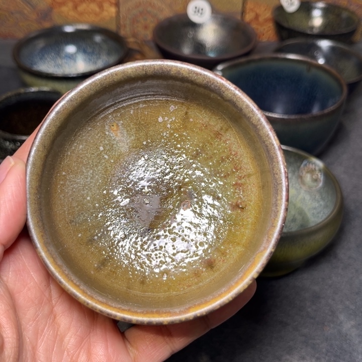 茶盏落灰柴烧玉子