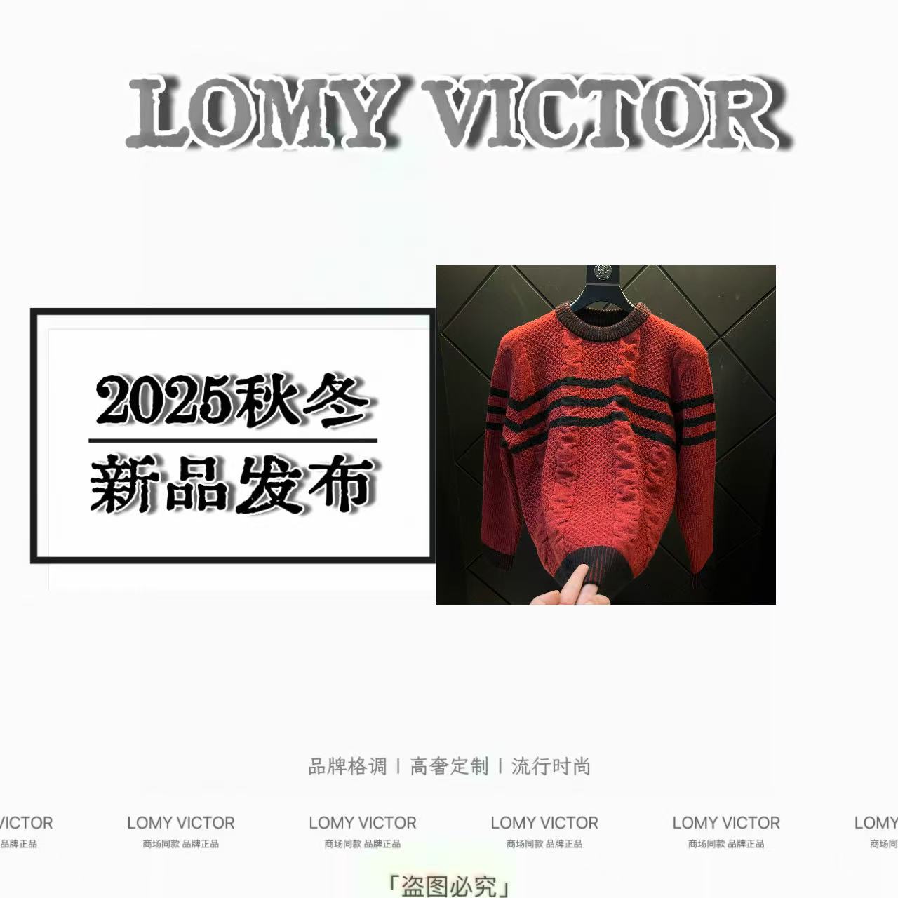 LOMY VICTOR欧洲站秋冬新品高奢定制款男士套头羊毛衫NZM305-Andy