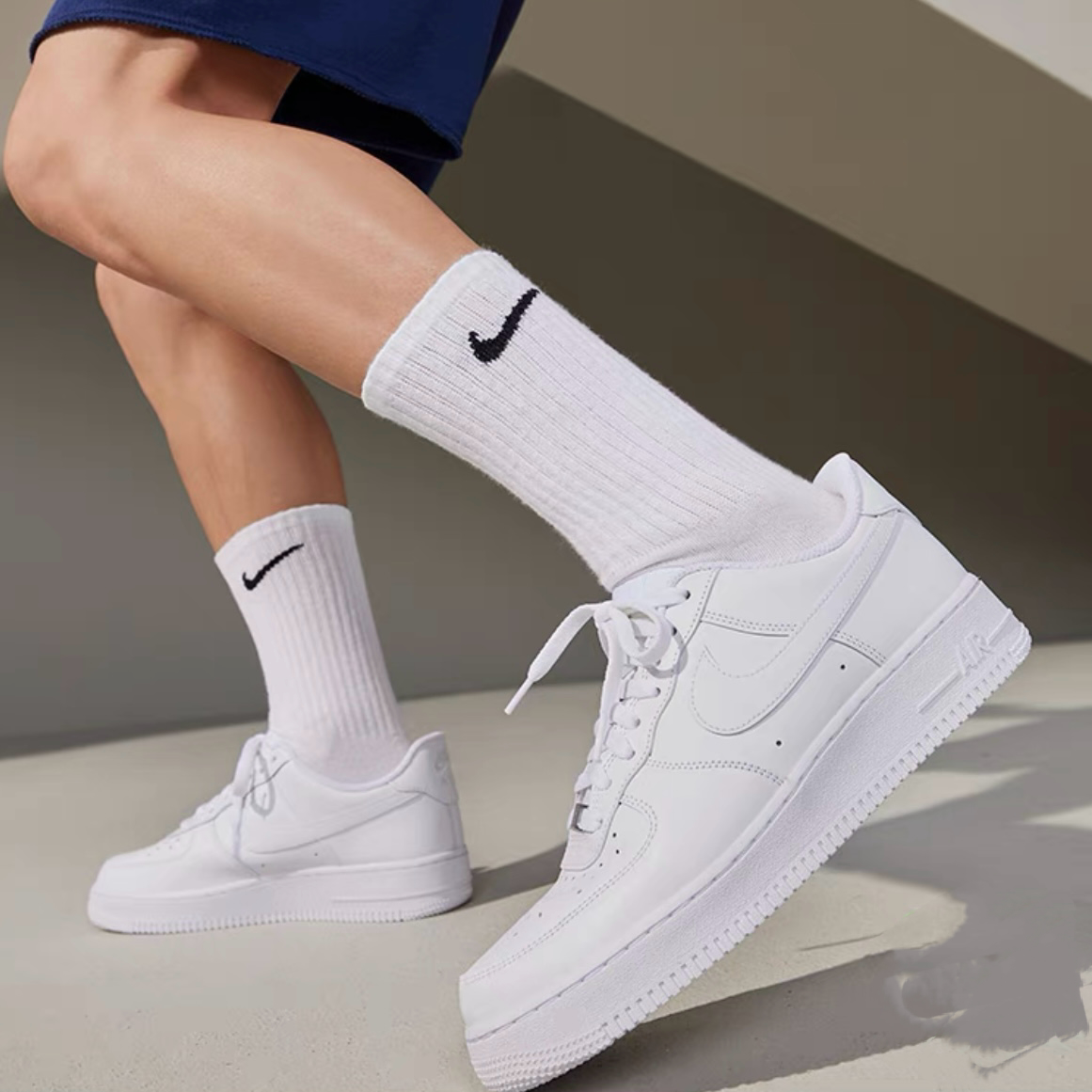 NIKE/耐克官方男子经典低帮纯白空军一号运动休闲鞋CW2288111#AH
