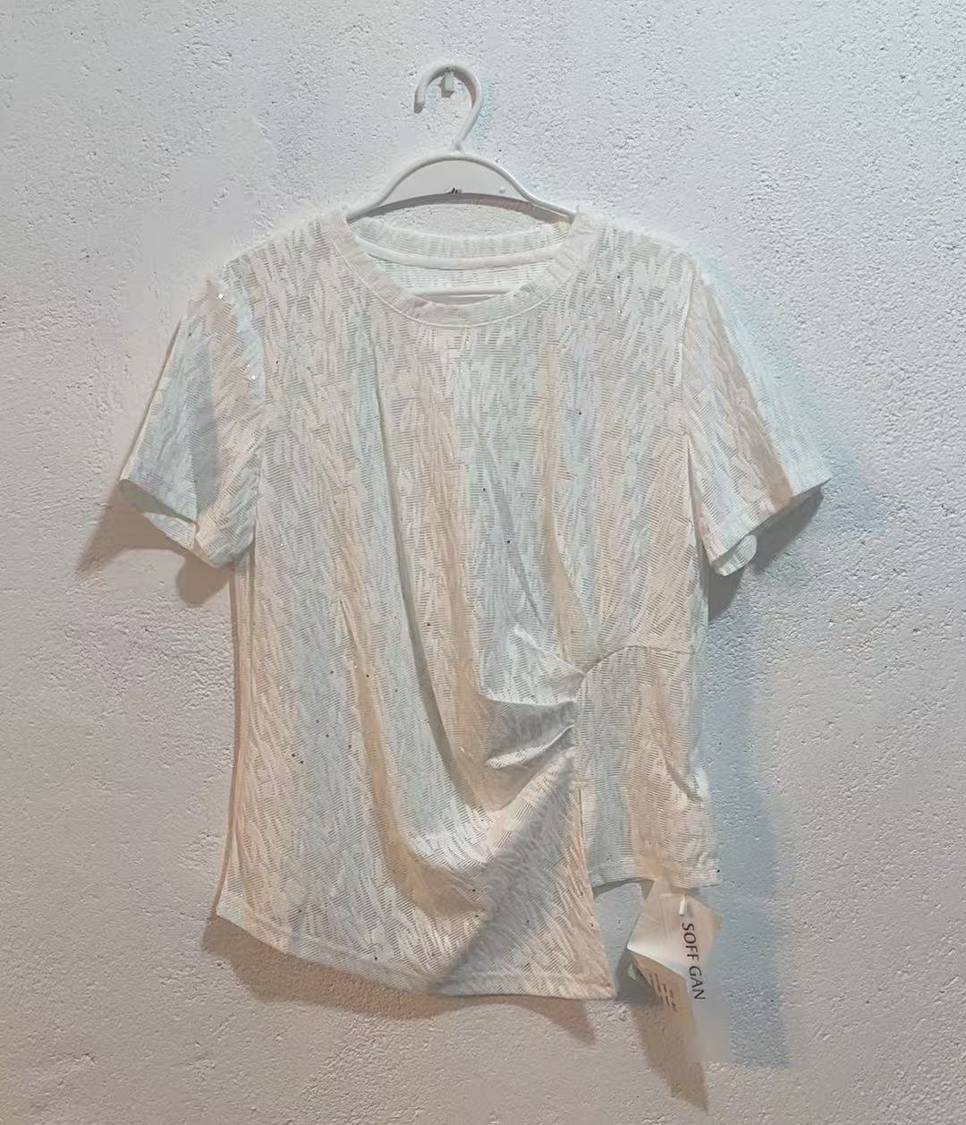 新中式（亮钻网纱T恤）杭州柜柜货夏季短袖