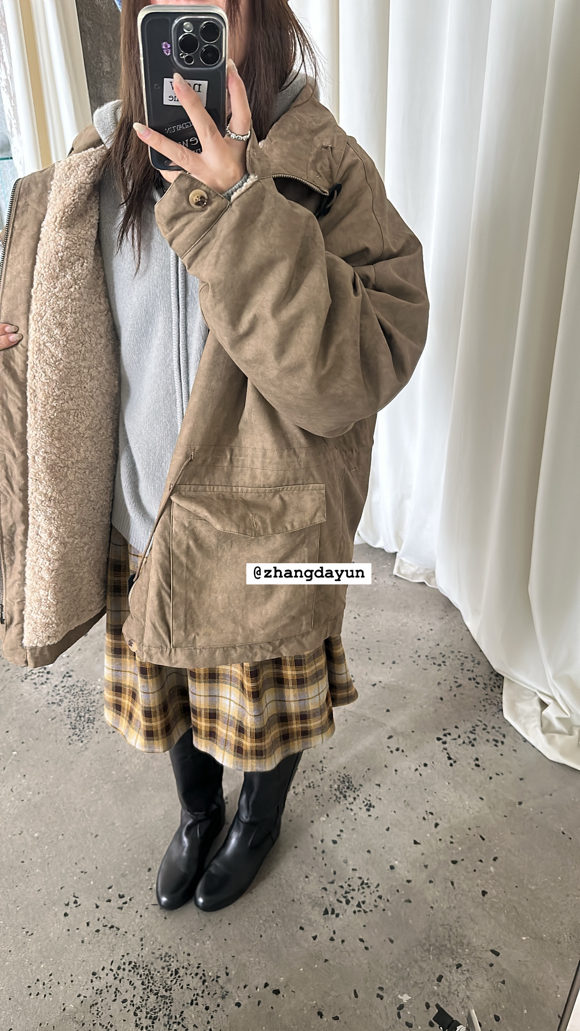 「ZDY」7796#ins博主洗水炒色内里颗粒绒工装外套