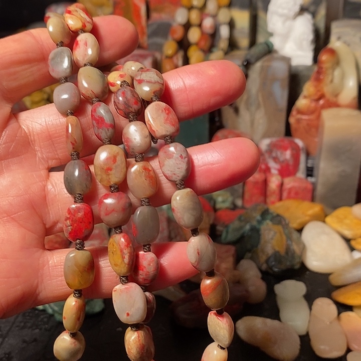 昌化鸡血石鸡血项链