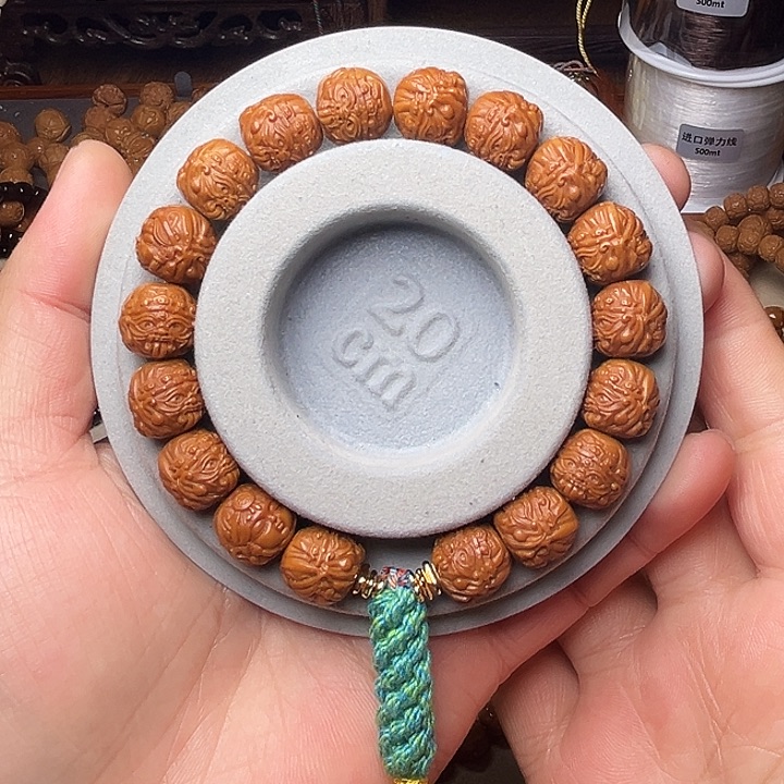 猴头核桃手串猴头雕刻精工龙炎料扎基拉姆手持一串